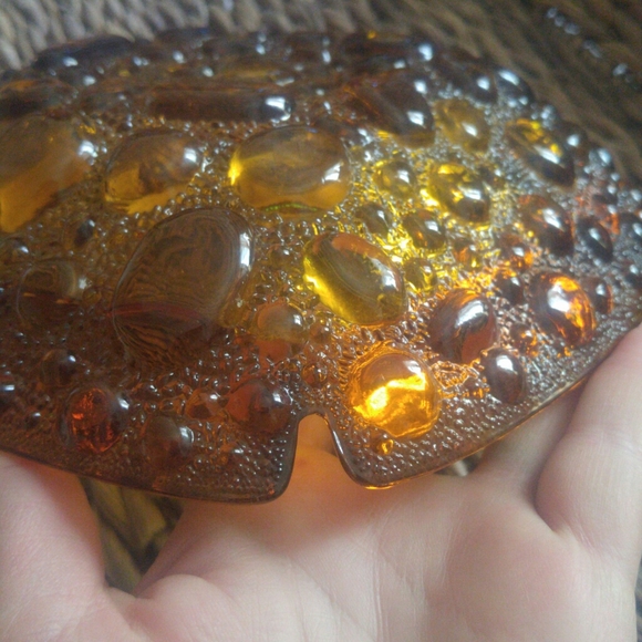 MCM Amber Bubble Vintage Ashtray - Picture 6 of 10